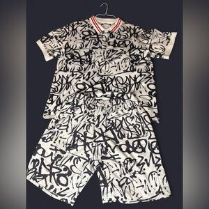 Fashion Nova Men Black and White Graffiti Set